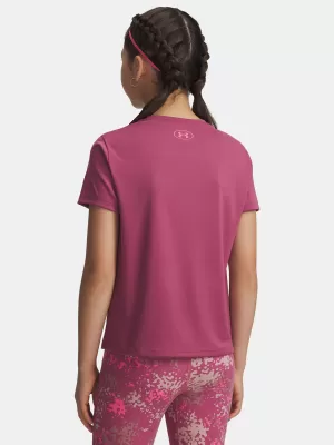 Тениска за момиче UNDER ARMOUR TECH VARSITY GRAPHIC SS 6007917-659 ЧЕРВЕНО