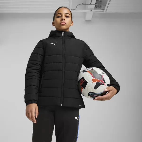  Яке PUMA TEAMADDITIONS HOODED PADDED JACKET JR 65973803 PUMA BLACK/PUMA SILVER 