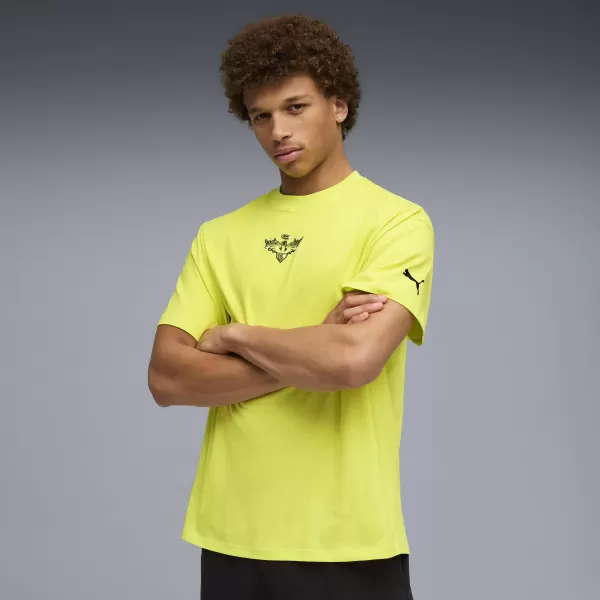  Мъжка тениска PUMA MELO ALWAYZ ON 1 TEE 63075504 ЛИМОНОВ ШЕРБЕРТ 