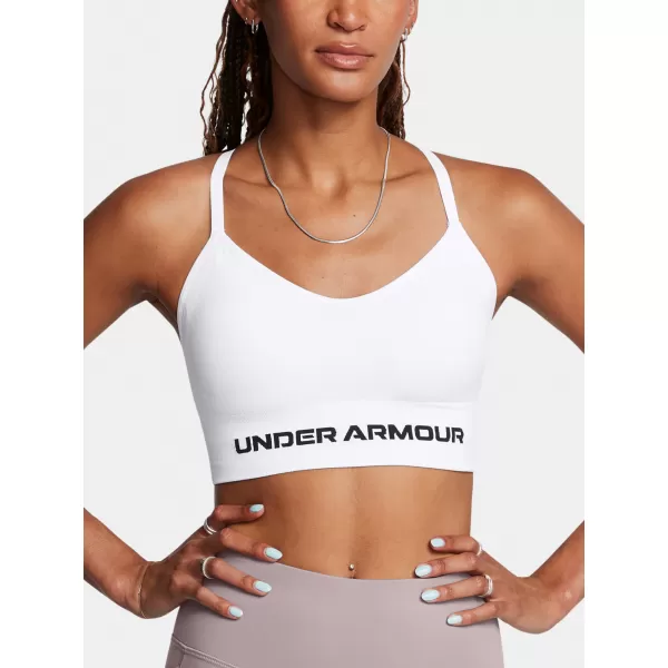  Дамски сутиен UNDER ARMOUR VANISH SEAMLESS LOW BRA 1384417-100 БЯЛО 