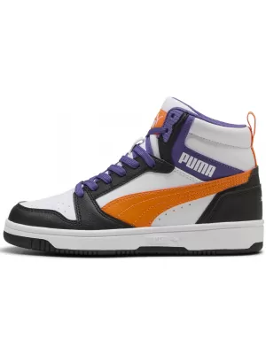 Бебешки обувки PUMA REBOUND V6 MID JR 39383134 PUMA WHITE/ORANGE GLO/BLACK