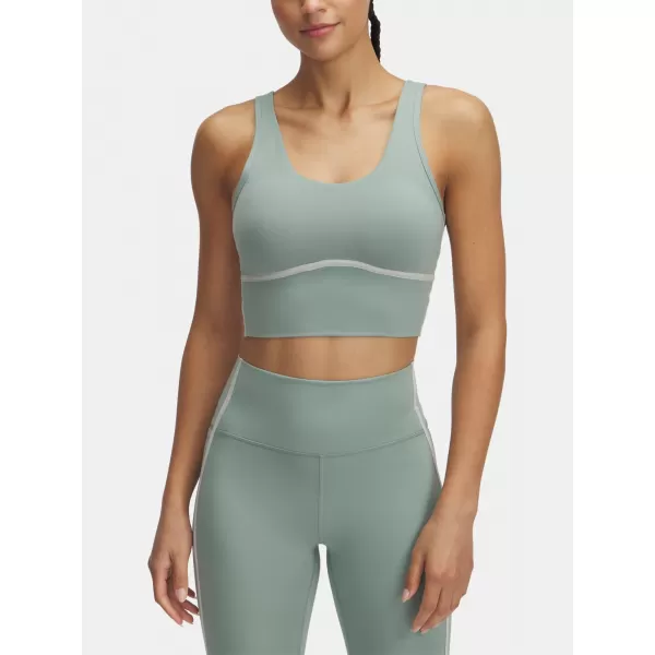  Дамски потник UNDER ARMOUR MERIDIAN PIPED CROP TANK 6003529-348 ЗЕЛЕНО 