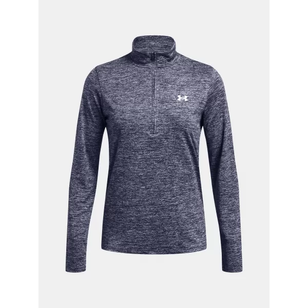  Дамска тениска UNDER ARMOUR TECH 1/2 ZIP- TWIST 1384225-410 СИНЬО 