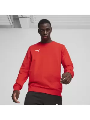 Мъжки суичър PUMA TEAMGOAL CASUALS CREW NECK S 658592_01 PUMA RED/PUMA WHITE