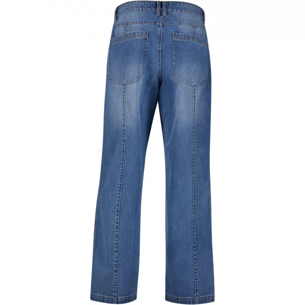  Мъжки дънки URBAN CLASSICS TB7605 СРЕДНО ТЪМНО СИНЬО ИЗМИТО 