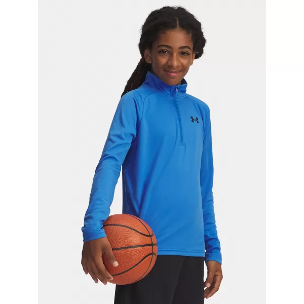  Момчешка тениска UNDER ARMOUR UA TECH 2.0 1/2 ZIP 1363286-402 СИНЬО 