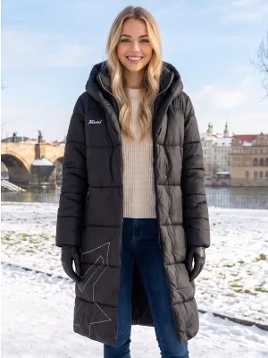 Дамско палто KIXMI VENECIA ЧЕРНО/БЯЛО