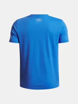 Момчешка тениска UNDER ARMOUR UA B LOGO WORDMARK SS СИНЬО
