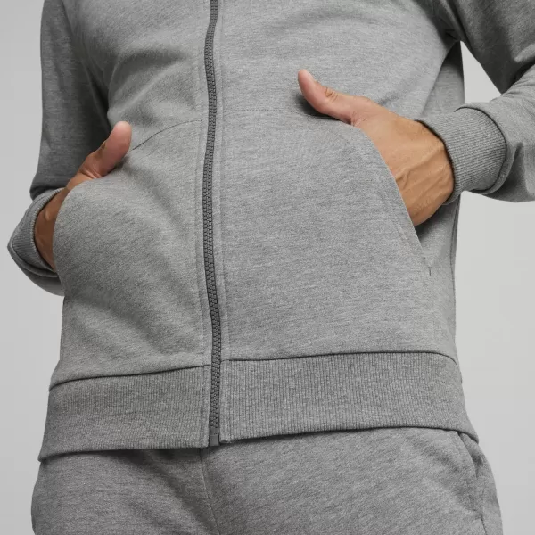  Яке PUMA TEAMGOAL CASUALS HOODED JACK 658595_33 СРЕДНО СИВО ХЕДЪР/БЯЛО 