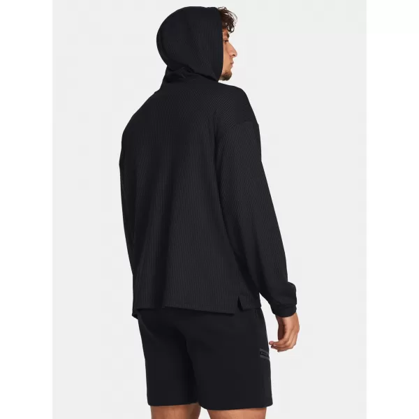 Мъжки суичър UNDER ARMOUR UA RIVAL WAFFLE HOODIE 1383108-001 ЧЕРЕН 