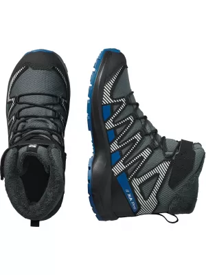 Детски обувки SALOMON XA PRO V8 WINTER WATERPROOF J ТУРБУЛЕНЦИЯ/ЧЕРНО/ТЪМНО СИНЬО