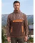 Мъжки поларен суичър ALTISPORT GARM КАФЯВО