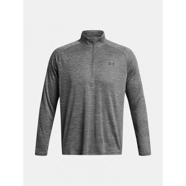  Мъжка тениска UNDER ARMOUR UA TECH TEXTURED 1/2 ZIP 1382797-025 СИВО 