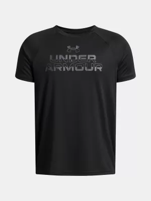 Момчешка тениска UNDER ARMOUR UA TECH SPLIT WORDMARK SS 1383010-003 ЧЕРЕН