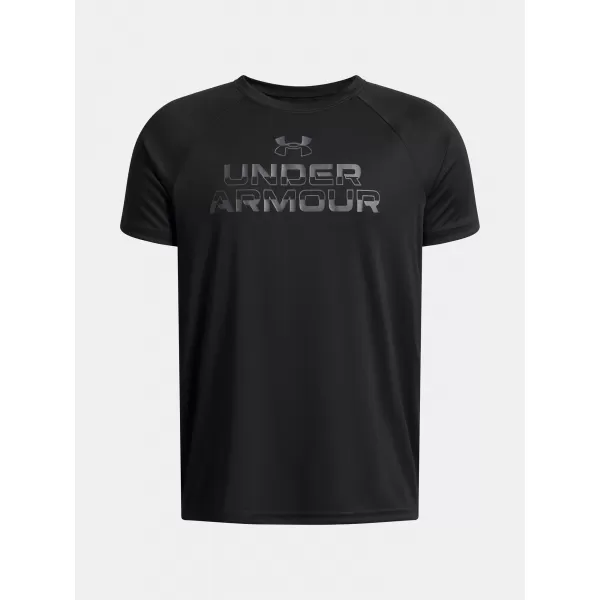  Момчешка тениска UNDER ARMOUR UA TECH SPLIT WORDMARK SS 1383010-003 ЧЕРЕН 