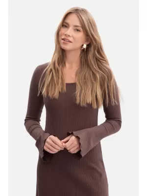Рокля BEWEAR B308 КАФЯВО