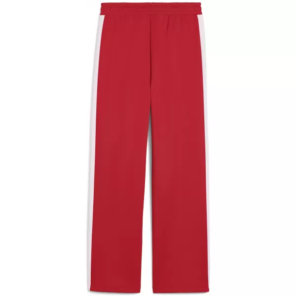  Дамски спортен панталон PUMA T7 ALWAYS ON STRAIGHT TRACK PANTS OP 62979711 ЗА ВСИЧКИ ВРЕМЕНА ЧЕРВЕНО 