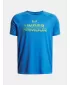 Момчешка тениска UNDER ARMOUR UA TECH SPLIT WORDMARK SS 1383010-402 СИНЬО