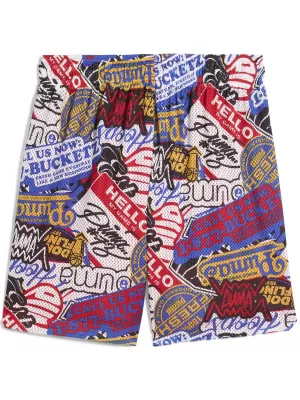 Къси панталони PUMA HOOPERHOTLINE AOP 7" SHORTS 63283701 ЗА ВСИЧКИ ВРЕМЕНА ЧЕРВЕНО/AOP