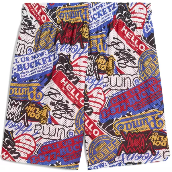  Къси панталони PUMA HOOPERHOTLINE AOP 7" SHORTS 63283701 ЗА ВСИЧКИ ВРЕМЕНА ЧЕРВЕНО/AOP 
