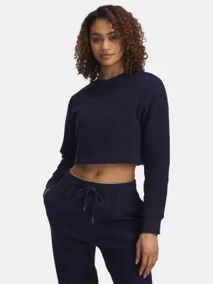 Дамски суичър UNDER ARMOUR ICON TERRY VARSITY CREW СИНЬО