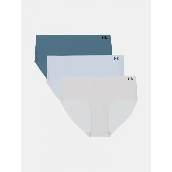  Дамски бикини UNDER ARMOUR UA PURE STRETCH NS HIP - 3PK 1383895-453 СИНЬО СПОКОЙСТВИЕ 