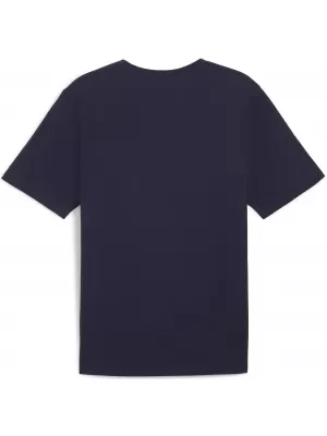 Мъжки фланелка PUMA TEAMRISE LOGO JERSEY COTTON 658705_06 ВМС/ПУМА ПУМА УАЙТ