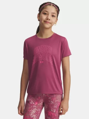 Тениска за момиче UNDER ARMOUR TECH VARSITY GRAPHIC SS 6007917-659 ЧЕРВЕНО