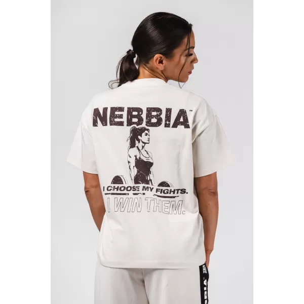  Овърсайз тениска RESET 491 CREAM Nebbia 