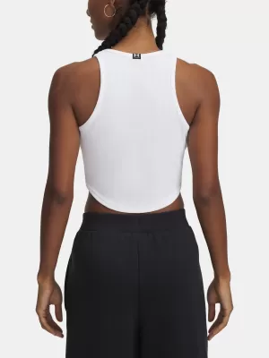 Дамски потник UNDER ARMOUR UA RIVAL RIB TANK 1389798-100 БЯЛО