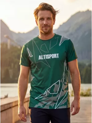 Премиум мъжка риза за свободното време ALTISPORT VOJ/ALM123TR06 ТЪМНО ЗЕЛЕНО
