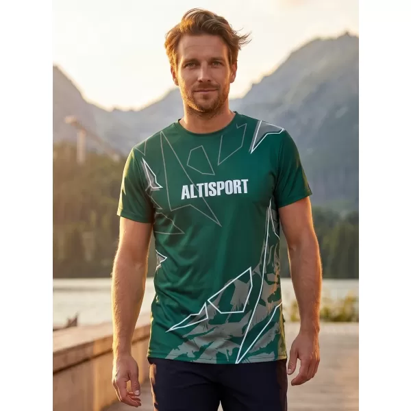  Премиум мъжка риза за свободното време ALTISPORT VOJ/ALM123TR06 ТЪМНО ЗЕЛЕНО 