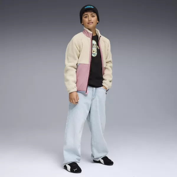  Детско яке PUMA HYBRID SHERPA JACKET 68840587 АЛПИЙСКИ СНЯГ 