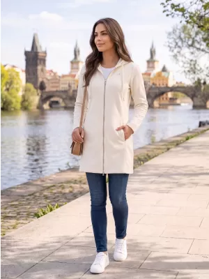 Дамски суичър ALTISPORT LIALA BÍLÁ/KRÉMOVÁ БЯЛО