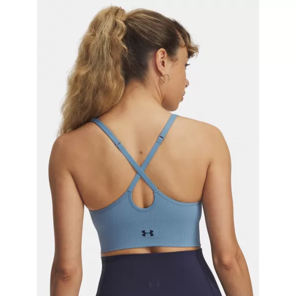  Дамски сутиен UNDER ARMOUR VANISH SEAMLESS LOW BRA 1384417-418 СИНЬО 