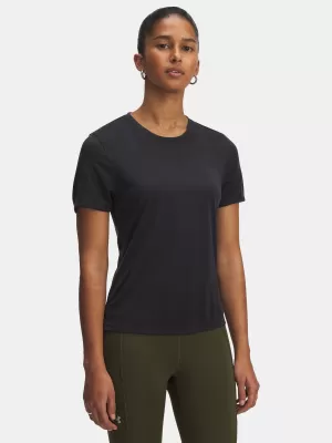 Дамска тениска UNDER ARMOUR UA LAUNCH JACQUARD SS 6005096-004 ЧЕРЕН