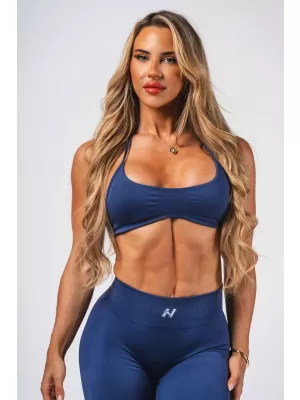 Безшевен повдигащ се спортен сутиен FLOW SEAMLESS 495 BLUE Nebbia