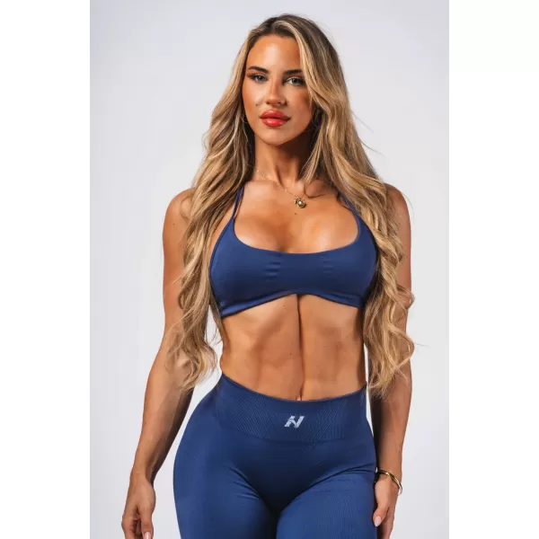  Безшевен повдигащ се спортен сутиен FLOW SEAMLESS 495 BLUE Nebbia 