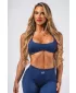 Безшевен повдигащ се спортен сутиен FLOW SEAMLESS 495 BLUE Nebbia