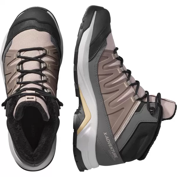  Дамски обувки SALOMON X-ADVENTURE COLDRUSH WATERPROOF W ETHEREA/IRON/МАХАГОНОВА РОЗА 