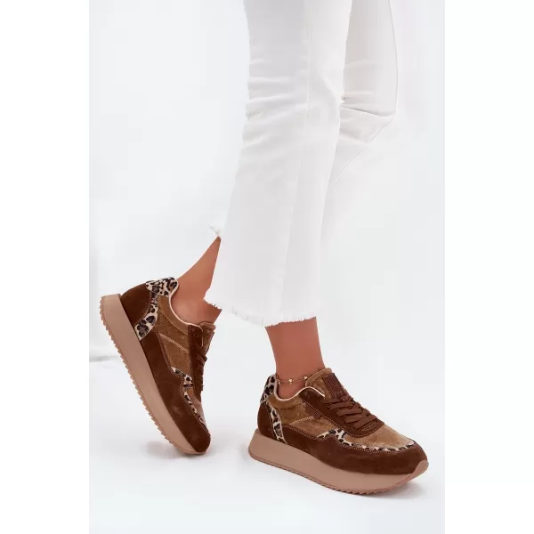  Дамски маратонки BIG STAR OO274A313 BROWN/BEIGE Big Star Shoes 