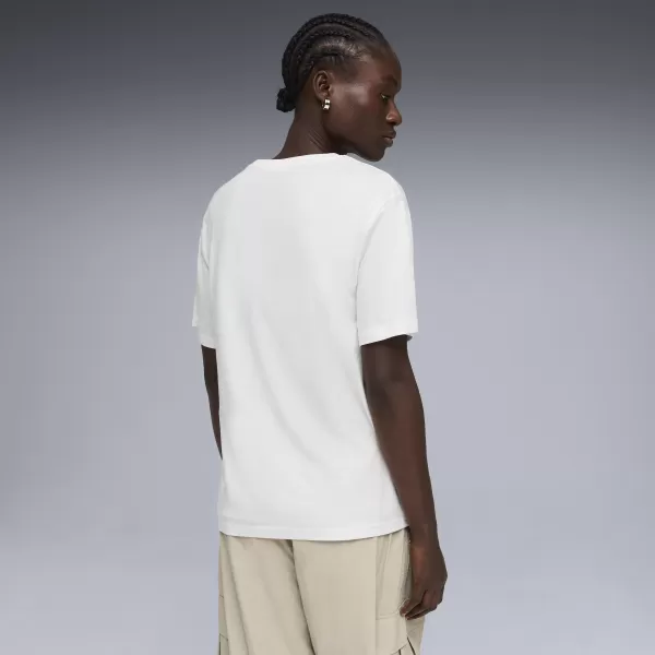  Дамска тениска PUMA GRAPHICS RELAXED TEE BETTER 691908_02 БЯЛА ПУМА 
