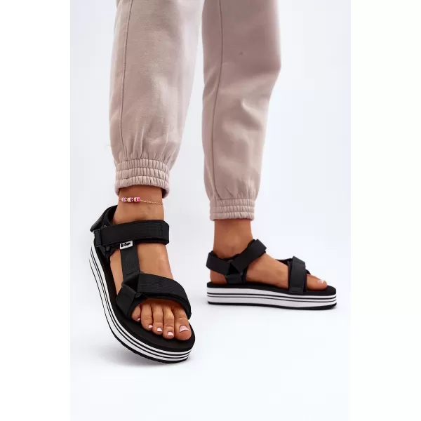  Дамски сандали LEE COOPER LCW-24-05-2753L ЧЕРНО/БЯЛО 