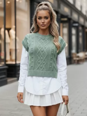 Дамски пуловер DSTREET MY2218 СВЕТЛО ЗЕЛЕНО