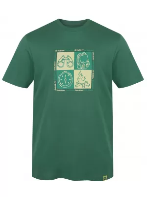 Мъжка тениска HUSKY TEE SQUARE M ЗЕЛЕНО