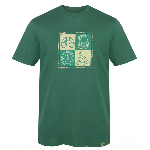  Мъжка тениска HUSKY TEE SQUARE M ЗЕЛЕНО 