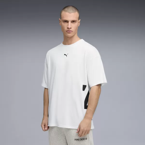  Мъжка тениска PUMA M GRAPHIC OVERSIZED TEE 528528_02 БЯЛА ПУМА 
