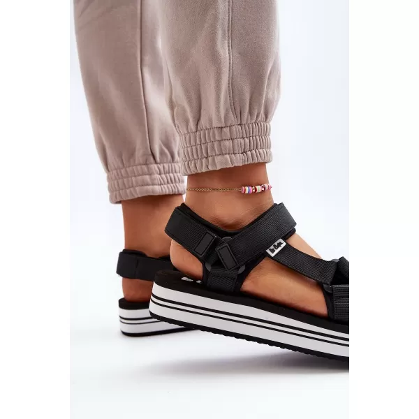  Дамски сандали LEE COOPER LCW-24-05-2753L ЧЕРНО/БЯЛО 