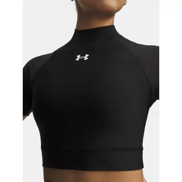  Дамска тениска HEATGEAR CROP MOCK SS 6010006-008 BLACK Under Armour 