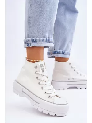 Дамски маратонки BIG STAR LL274156 WHITE Big Star Shoes